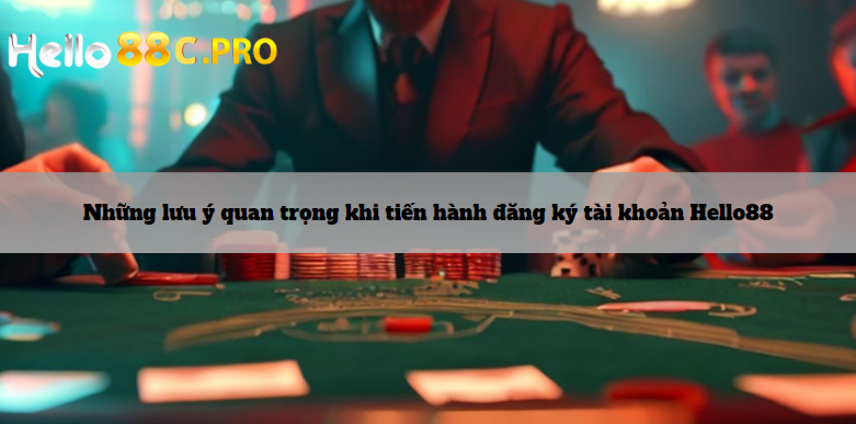 Những lưu ý quan trọng khi tiến hành đăng ký tài khoản Hello88